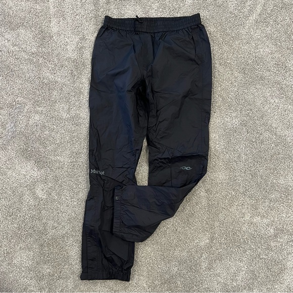 Marmot Other - Marmot Men’s Nylon Pants Size Medium Black Outdoor Zip Bottom Elastic Waist,
